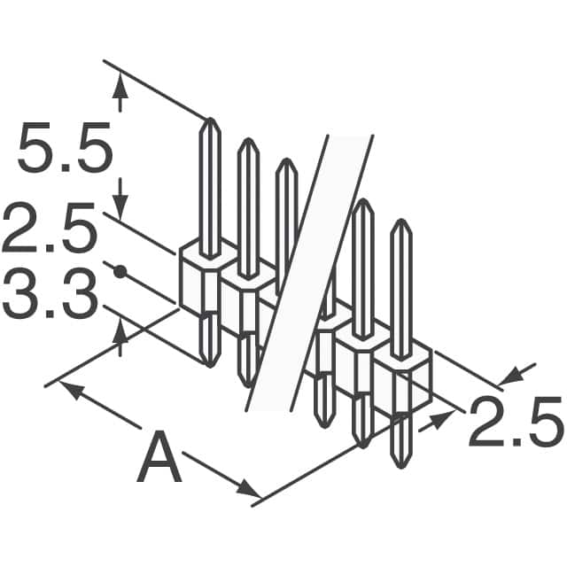 961105-6404-AR 3M  Headers Male Pins